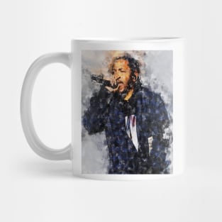 KENDRICK LAMAR WITH WATERCOLOR PAINTING Mug